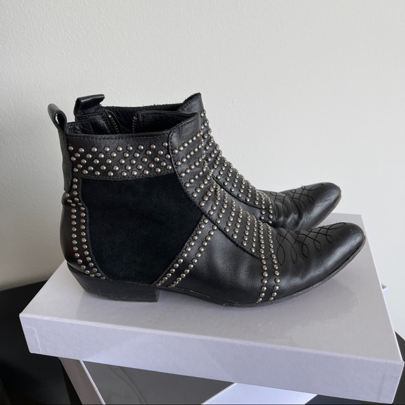 Anine Bing Shoes - Anine Bing Charlie boots black with antique silver 38